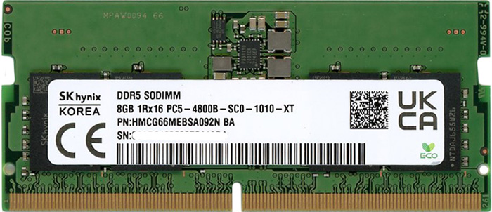 【中古】SK hynix製　HMCG66MEBSA092N BA　SODIMM DDR5 PC5-4800B 8GB