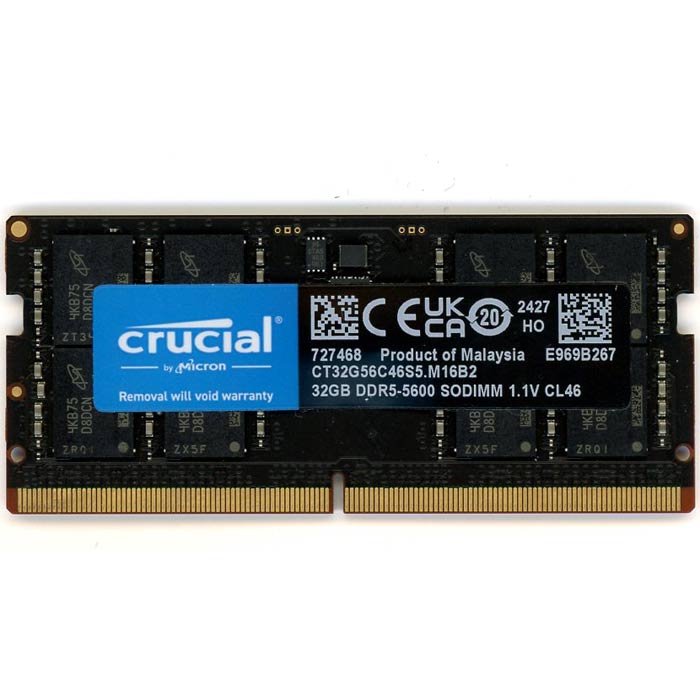 【中古】crucial　CT32G56C46S5　SODIMM DDR5 PC5-44800 32GB