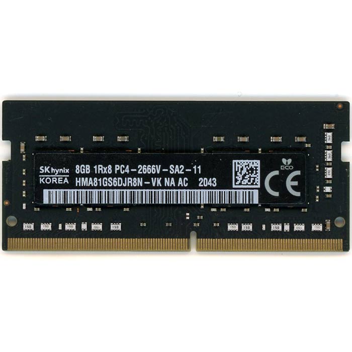 【中古】SK hynix製　HMA81GS6DJR8N-VK NA AC　S.O.DIMM DDR4 PC4-2666V 8GB