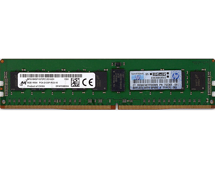 【中古】Micron　MTA18ASF1G72PZ-2G1A2II　DDR4 PC4-2133P 8GB
