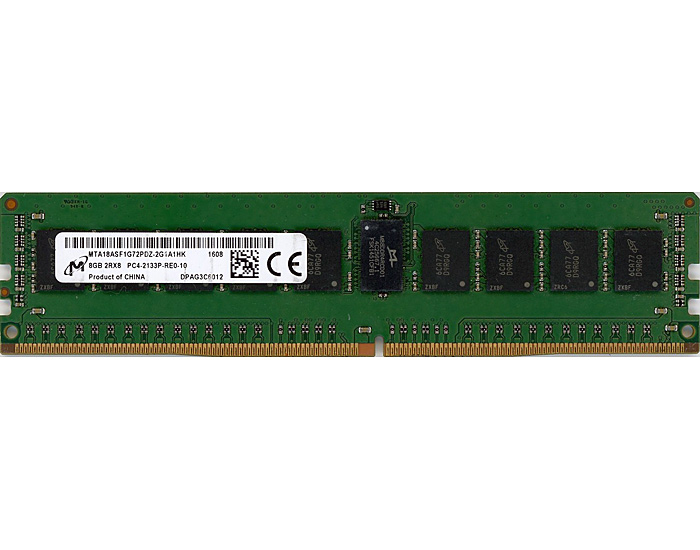 【中古】Micron　MTA18ASF1G72PDZ-2G1A1HK　DDR4 PC4-2133P 8GB