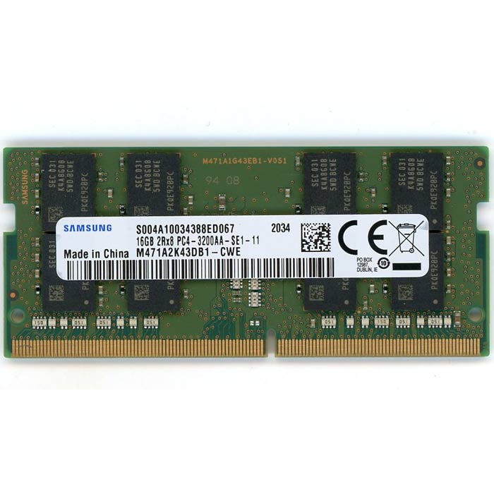 【中古】SAMSUNG　M471A2K43DB1-CWE　SODIMM DDR4 PC4-3200AA 16GB