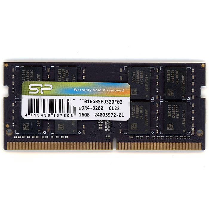 【中古】Silicon Power　SP016GBSFU320F02　SODIMM DDR4 PC4-25600 16GB