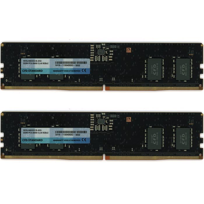 【中古】CFD　デスクトップ用 W5U4800CS-8G　DDR5 PC5-38400 8GB 2枚組