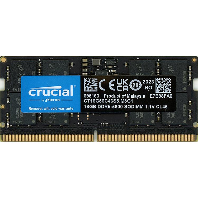 【中古】crucial　CT16G56C46S5　SODIMM DDR5 PC5-44800 16GB