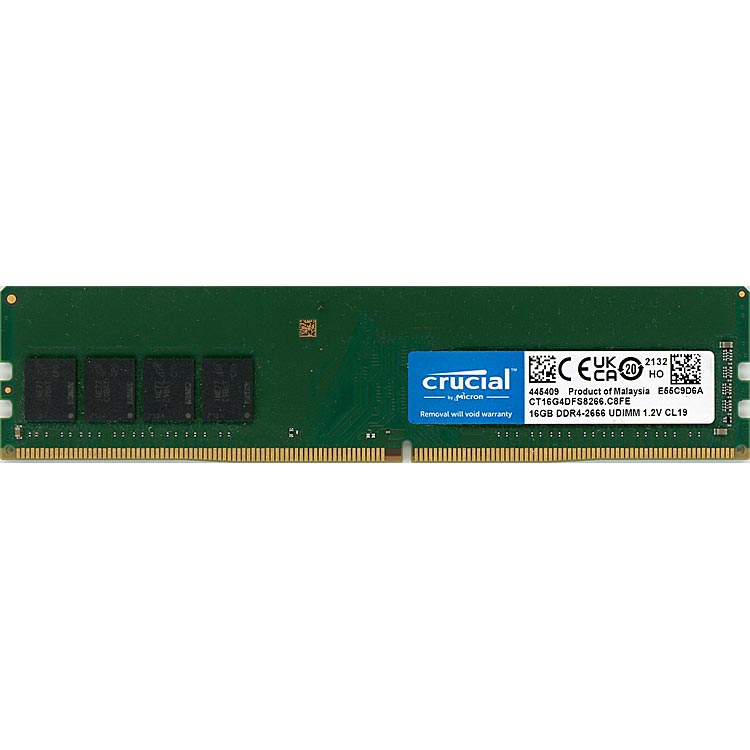 【中古】crucial　デスクトップ用 CT16G4DFS8266　DDR4 PC4-21300 16GB