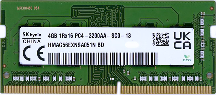 【中古】SK hynix製　HMAG56EXNSA051N BD　SODIMM DDR4 PC4-3200AA 4GB