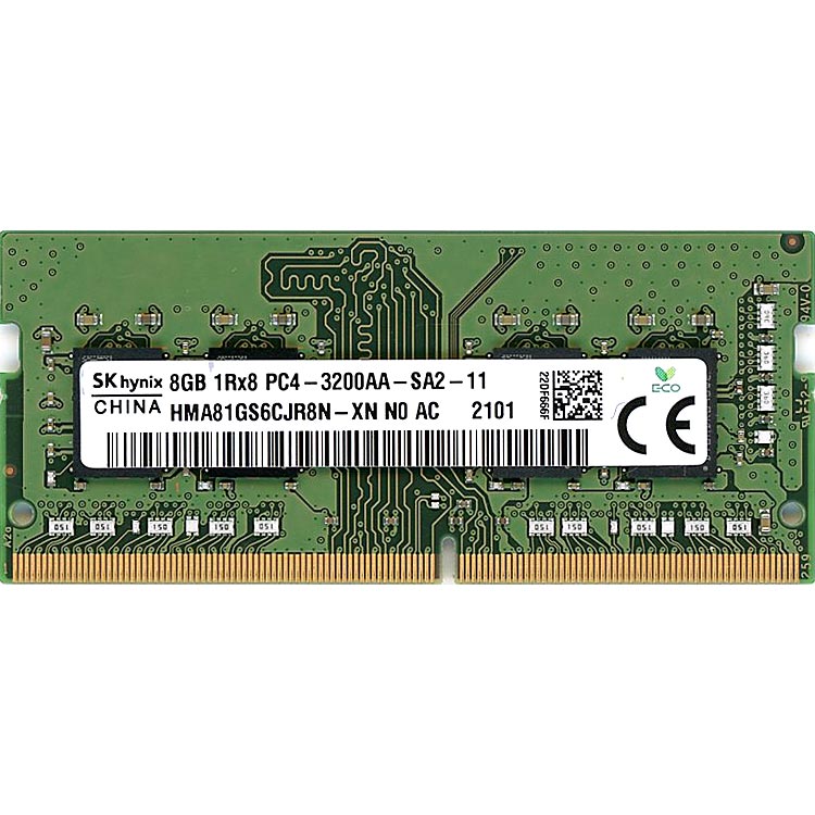 【中古】SK hynix製　HMA81GS6CJR8N-XN N0 AC　S.O.DIMM DDR4 PC4-3200AA 8GB