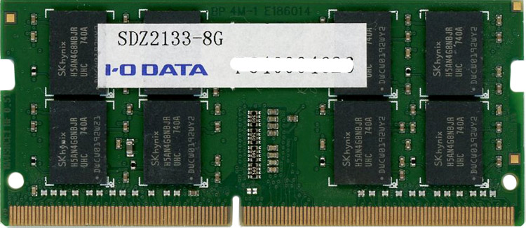 【中古】I-O DATA　SDZ2133-8G　SODIMM DDR4 PC4-17000 8GB