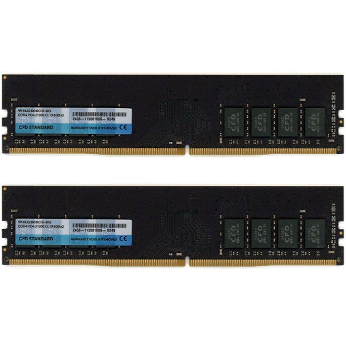【中古】CFD　デスクトップ用 W4U2666CS-8G　DDR4 PC4-21300 8GB 2枚組