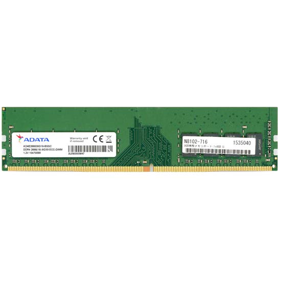 【中古】ADTEC　サーバー用 AD4E266638G19-BSSC　DDR4-2666 8GB