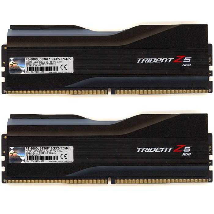 【中古】G.Skill　デスクトップ用 F5-6000J3636F16GX2-TZ5RK　DDR5 PC5-48000 16GB 2枚組