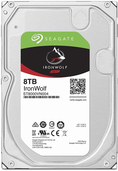 【中古】SEAGATE製HDD　ST8000VN004　8TB SATA600 7200　5000〜6000時間以内