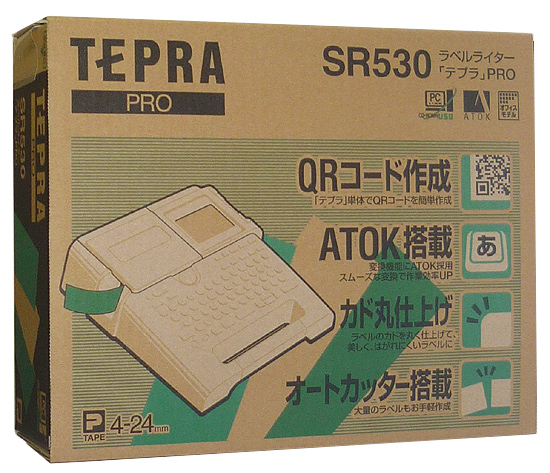 【中古】KING JIM製　ラベルライター テプラ PRO　SR530　外箱いたみ 元箱あり