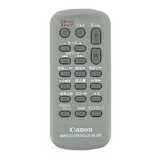 【中古】CANON　ビデオカメラリモコン　WL-D87
