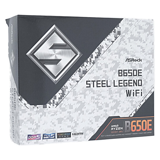【中古】ASRock製 ATXマザーボード　B650E Steel Legend WiFi　SocketAM5 元箱あり