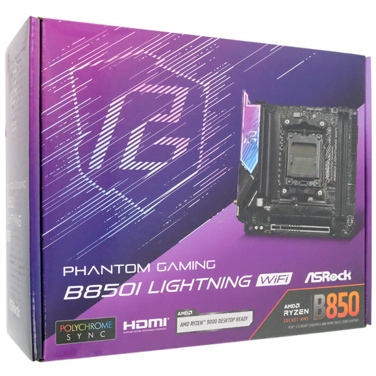 【中古】ASRock製 Mini ITXマザーボード　B850I Lightning WiFi　SocketAM5　未使用