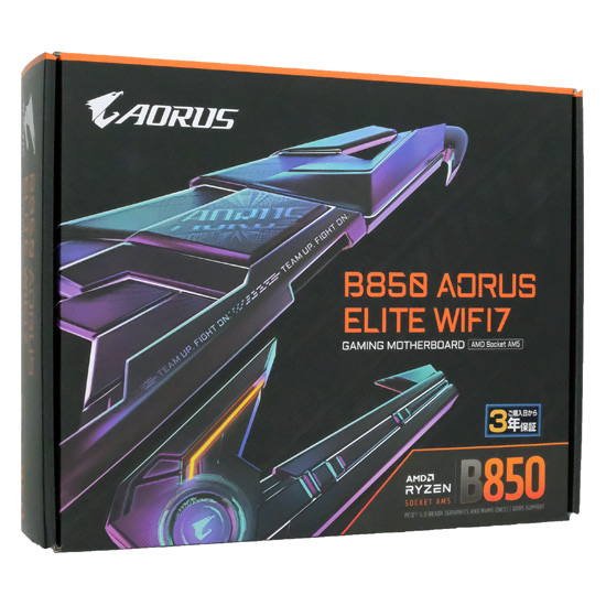 【中古】GIGABYTE　ATXマザーボード　B850 AORUS ELITE WIFI7　SocketAM5　未使用