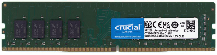 【中古】crucial　デスクトップ用 CT32G4DFD832A　DDR4 PC4-25600 32GB