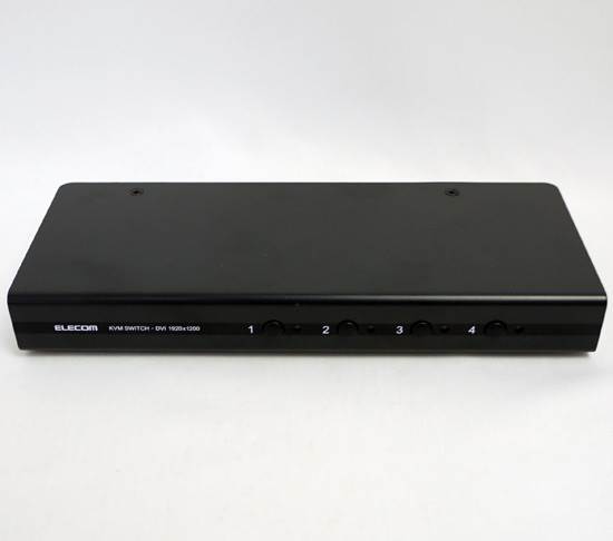 【中古】ELECOM　DVI対応パソコン切替器　KVM-DVHDU4