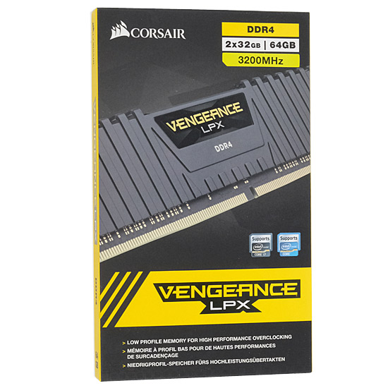 【中古】Corsair　デスクトップ用 CMK64GX4M2E3200C16　DDR4 PC4-25600 32GB 2枚組 元箱あり