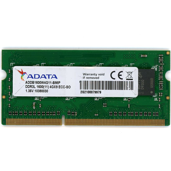【中古】ADATA　サーバー用 ADDB1600W4G11-BMIP　SODIMM ECC DDR3L 1600 4GB
