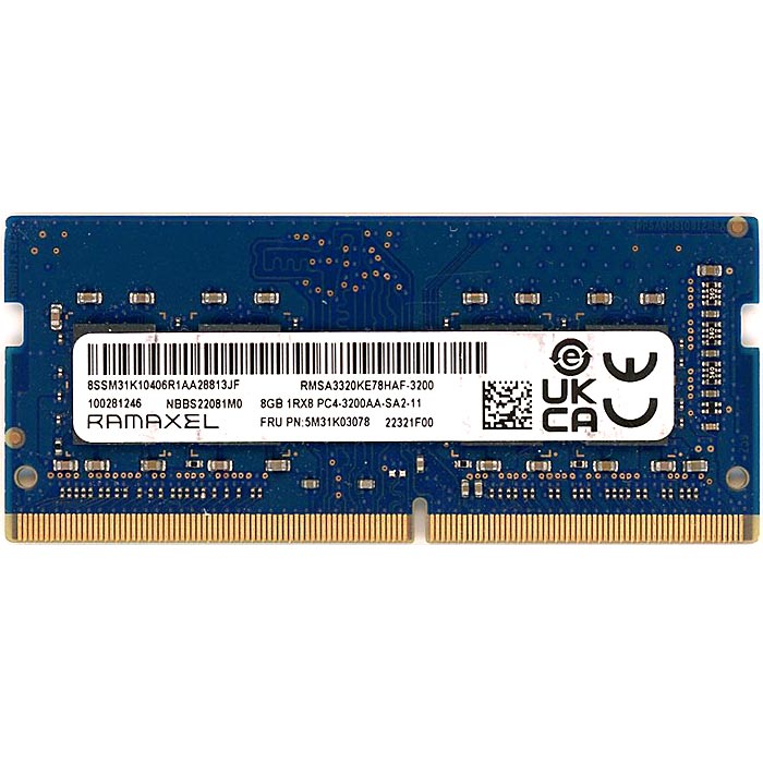 【中古】RAMAXEL　ノート用 RMSA3320KE78HAF-3200　S.O.DIMM DDR4 PC4-3200AA 8GB