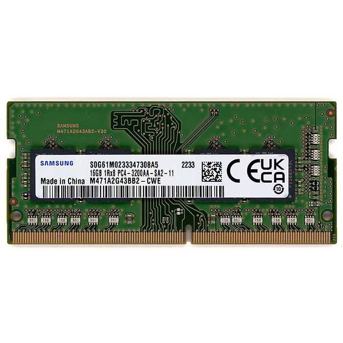 【中古】SAMSUNG　ノート用 M471A2G43BB2-CWE　SODIMM DDR4 PC4-3200AA 16GB