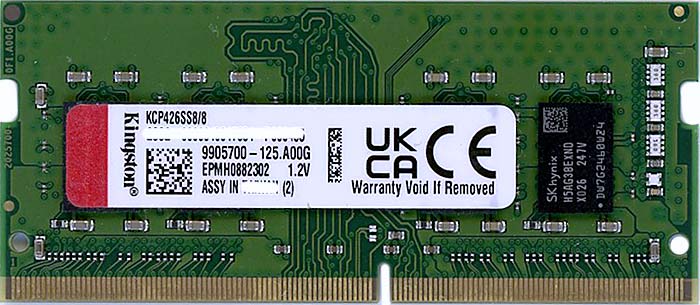【中古】Kingston　KCP426SS8/8　SODIMM DDR4 PC4-21300 8GB