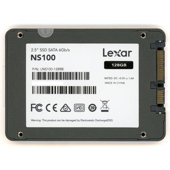 【中古】LEXAR　外付けSSD NS100　LNS100-128RBJP　128GB　グレー　3000〜4000時間以内