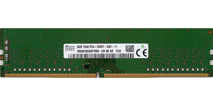【中古】SK hynix　デスクトップ用 HMA81GU6AFR8N-UH N0 AB　DDR4 PC4-2400T 8GB