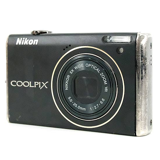 【中古】Nikon　デジカメ COOLPIX S640　ブラック/1220万画素　本体のみ　本体・液晶画面いたみ