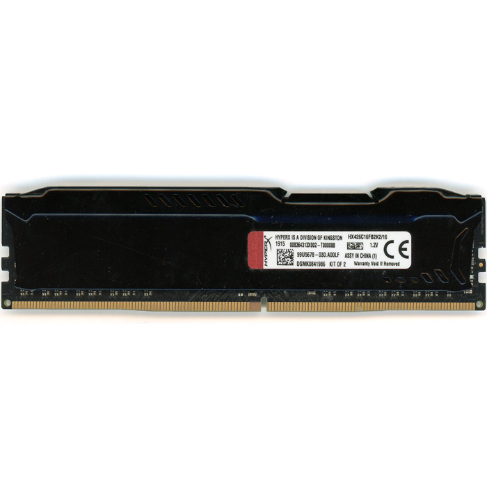 【中古】Kingston　デスクトップ用 HX426C16FB2K2/16　DDR4 PC4-21300 8GB　1枚のみ