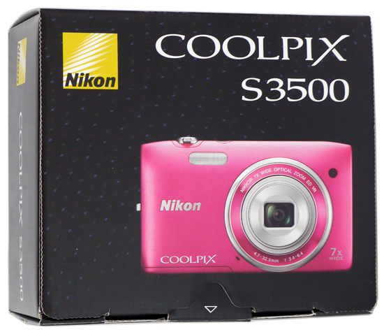 【中古】Nikon　デジカメ COOLPIX S3500　ピンク/2005万画素　本体のみ 元箱あり