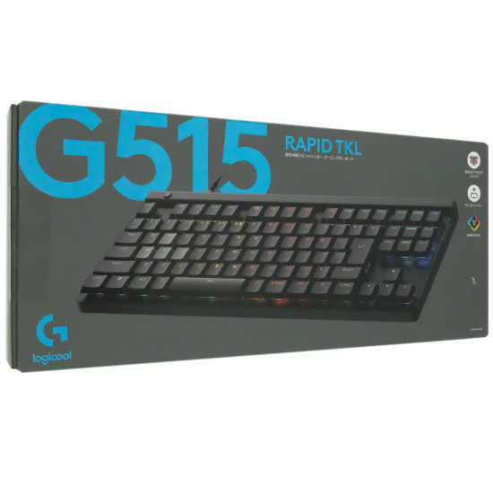【中古】ロジクール　有線 ゲーミングキーボード G515 RAPID TKL　G515-TKL-RTBK　ブラック 元箱あり