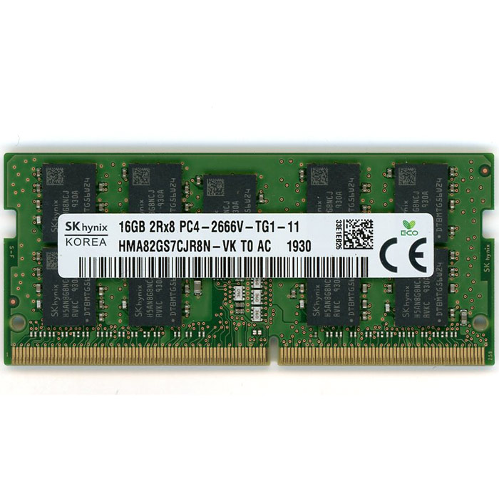 【中古】SK hynix　ノート用 HMA82GS7CJR8N-VK T0 AC　SODIMM DDR4 PC4-2666V 16GB