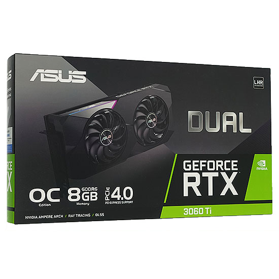 【中古】ASUS グラボ　DUAL-RTX3060TI-O8G-V2　PCIExp 8GB 元箱あり