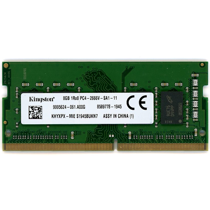 【中古】Kingston　ノート用 KHYXPX-MIE　SODIMM DDR4 PC4-2666V PC4-21300 8GB