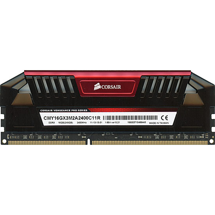 【中古】Corsair　デスクトップ用 CMY16GX3M2A2400C11R　DDR3 PC3-2400 PC3-19200 8GB　1枚のみ