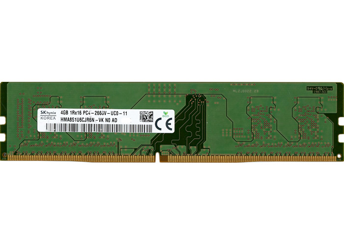 【中古】SK hynix　デスクトップ用 HMA851U6CJR6N-VK N0 AD　DDR4 PC4-2666V PC4-21300 4GB