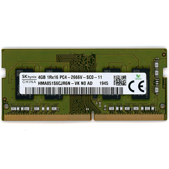 【中古】SK hynix　ノート用 HMA851S6CJR6N-VK N0 AD　S.O.DIMM DDR4 PC4-2666V PC4-21300 4GB