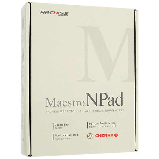 【中古】ARCHISS　テンキー Maestro Npad AS-TKM21/LRGB 赤軸　黒/グレー 元箱あり