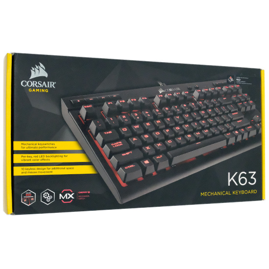 【中古】Corsair　Gaming K63 Compact CH-9115020-JP　ブラック 元箱あり