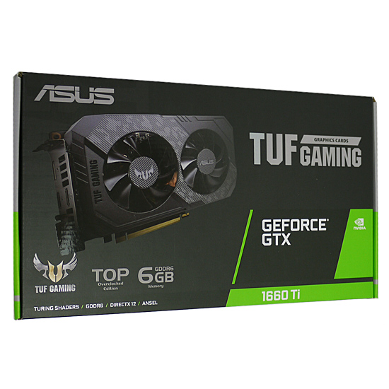 【中古】ASUSグラボ　TUF-GTX1660TI-T6G-EVO-GAMING　PCIExp 6GB 元箱あり