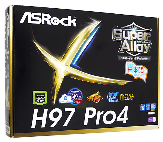 【中古】ASRock　ATXマザーボード　H97 Pro4　LGA1150 元箱あり