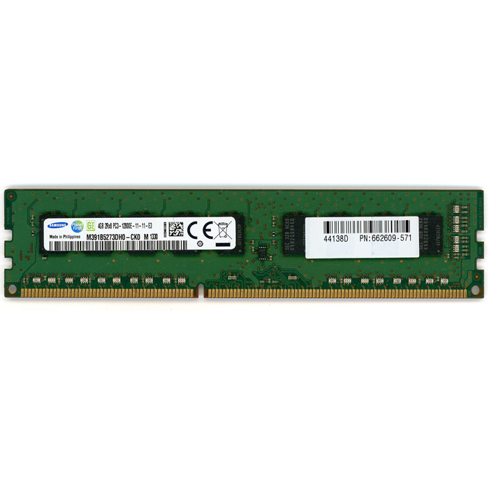 【中古】SAMSUNG　サーバー用 M391B5273DH0-CK0　DDR3 PC3-1600 PC3-12800E 4GB ECC