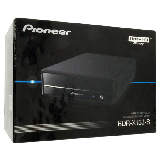 【中古】PIONEER　外付けブルーレイドライブ BDR-X13J-S　ブラック 元箱あり
