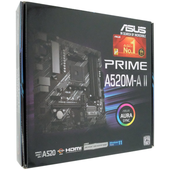 【中古】ASUS　MicroATXマザーボード　PRIME A520M-A II　未使用
