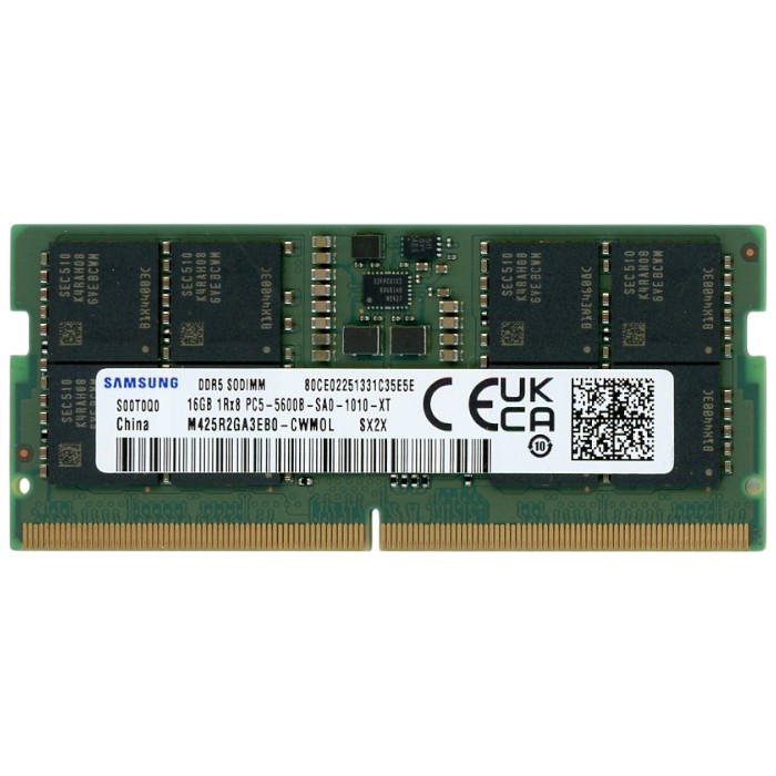 【中古】SAMSUNG　ノート用 M425R2GA3EB0-CWM0L　SODIMM DDR5 PC5-5600B PC5-44800 16GB