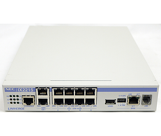 【中古】NEC　VPN対応高速アクセスルータ UNIVERGE IX2215 BE110711　ゴム足なし